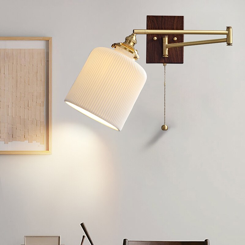 Modern Nordic Style Indoor Wall Lights LED Swing Arm Bedroom Copper Wall Light 220-240V 2025 - $331.99 –P8