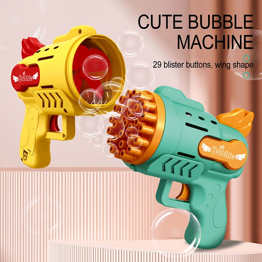 raket bubbelpistol 29 håls automatisk såpbubblor maskin utomhusleksak för barn födelsedagspresenter bröllopsfest sommarpojkar present 2025 - $21.99 –P13
