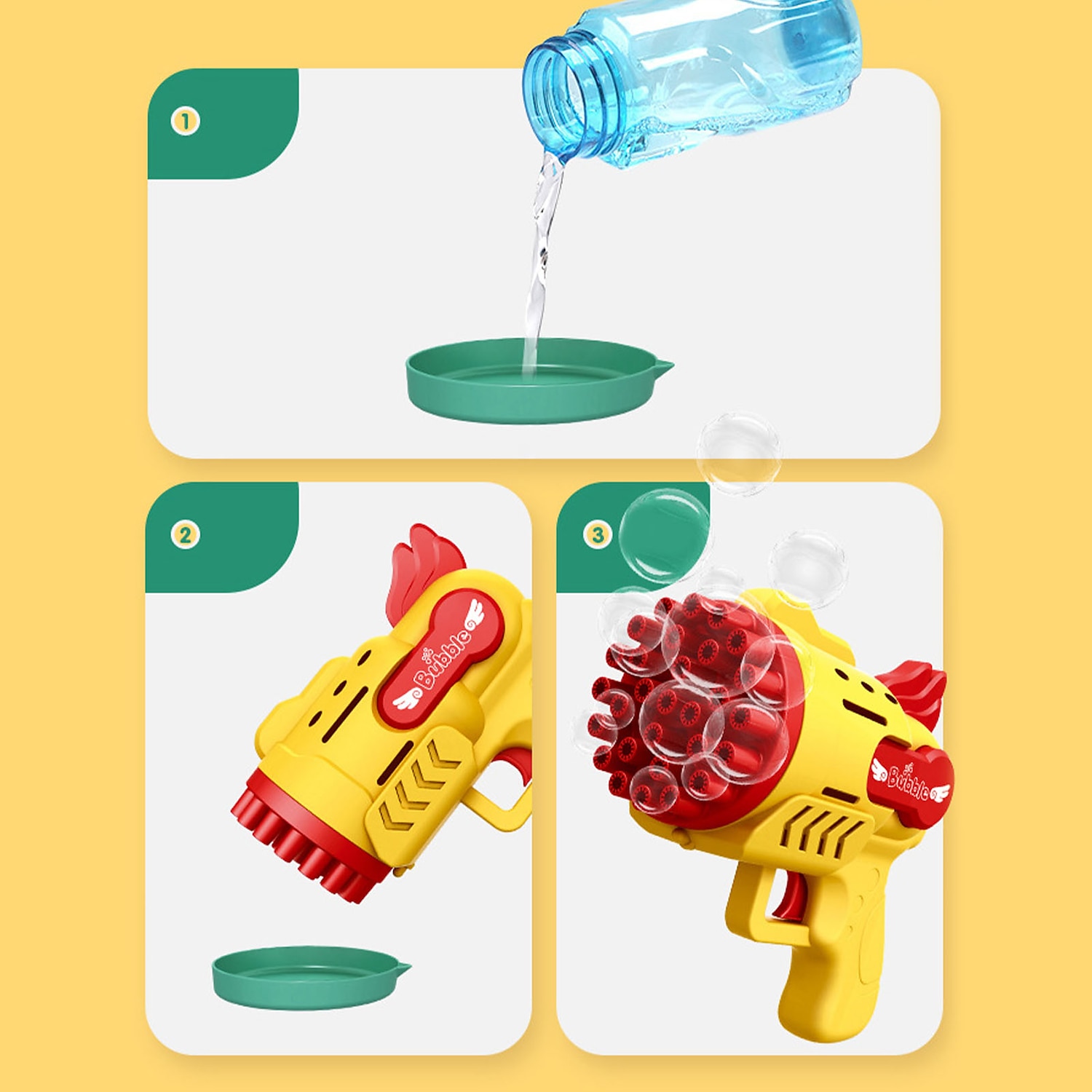 raket bubbelpistol 29 håls automatisk såpbubblor maskin utomhusleksak för barn födelsedagspresenter bröllopsfest sommarpojkar present 2025 - $21.99 –P17