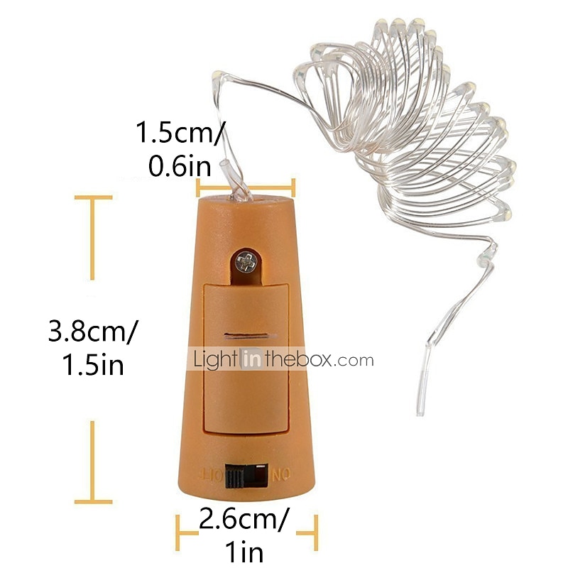 Outdoor Solar String Light LED Solar Garden Light 2M 20LED Solar Powered Wine Bottle Cork Shaped LED Copper Wire String Outdoor Light Garland Lights Festival Outdoor Fairy Light 1PC 2025 - $7.99 –P1