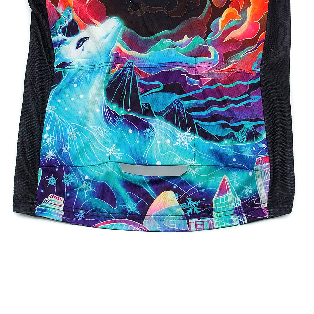 Per uomo Maglia da ciclismo con pantaloncini Manica Corta Mountain Bike MTB Ciclismo su strada Estate Primavera Blu + arancio Tigre Bicicletta Cuscinetto 3D Asciugatura Rapida Tasca Posteriore del 2026 a $41.99 –P4