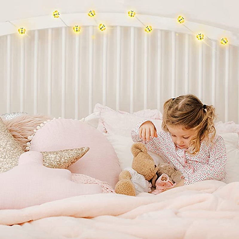 уличные пчелиные гирлянды 3 м 30 светодиодов садовые праздничные украшения огни на батарейках свадьба сад газон цветы домашний декор патио 2026 - $11.99 –P9