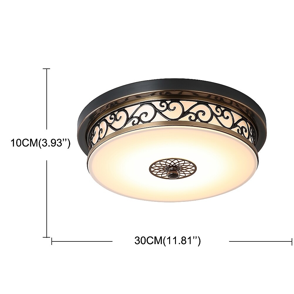 30 cm Ceiling Light LED Flush Mount Lights Metal Bronze Vintage Traditional / Classic Country 110-120V 220-240V 2025 - $133.99 –P1