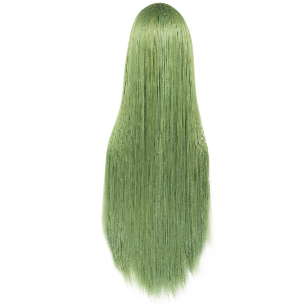 Parrucca Lunga Verde Scuro di 100 cm con Frangia Parrucca Liscia Cosplay per Donne Ragazze Uomini Ragazzi Parrucca di Capelli Sintetici Costume per Anime Parrucche di Halloween Parrucche per il del 2025 a $31.99 –P11