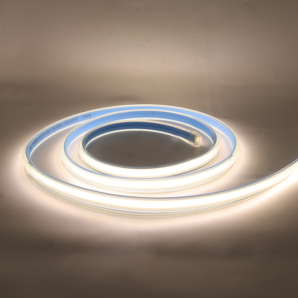 10m 32.8ft Led Neon Rope Strip Light IP67 Waterproof COB AC 220V 300LEDs High Density FOB Flexible RA90 3000K 4000K 6000K 2025 - $22.99 –P4