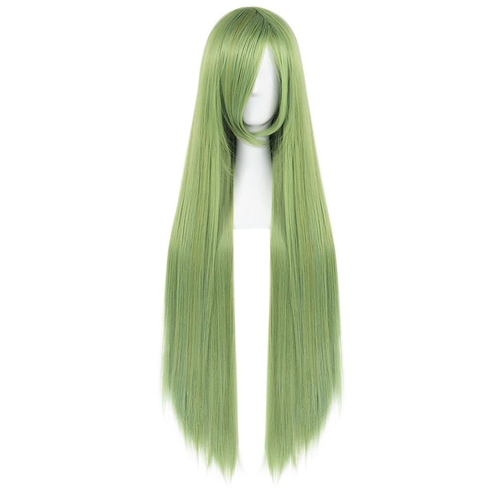 Parrucca Lunga Verde Scuro di 100 cm con Frangia Parrucca Liscia Cosplay per Donne Ragazze Uomini Ragazzi Parrucca di Capelli Sintetici Costume per Anime Parrucche di Halloween Parrucche per il del 2025 a $31.99 –P8