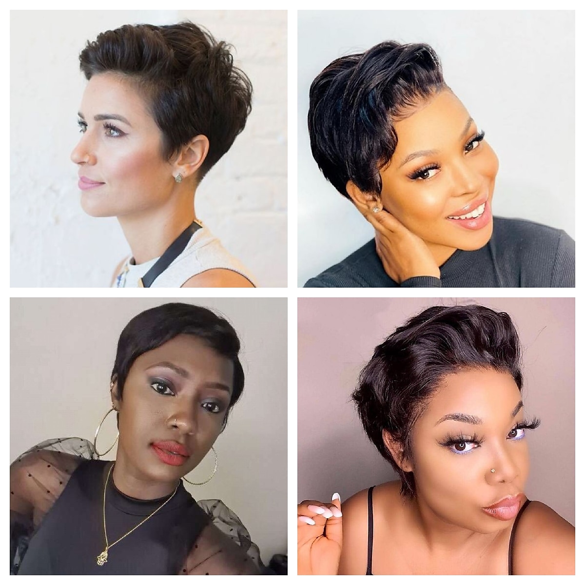 Perruque Cheveux Naturel Rémy Devant en dentelle 13x1 Cheveux Brésiliens Droit Naturel Coupe Lutin Partie libre Femme Densité 120% Ligne de Cheveux Naturelle 100% vierge Court Couleur naturelle de 2025 ? $64.99 –P3