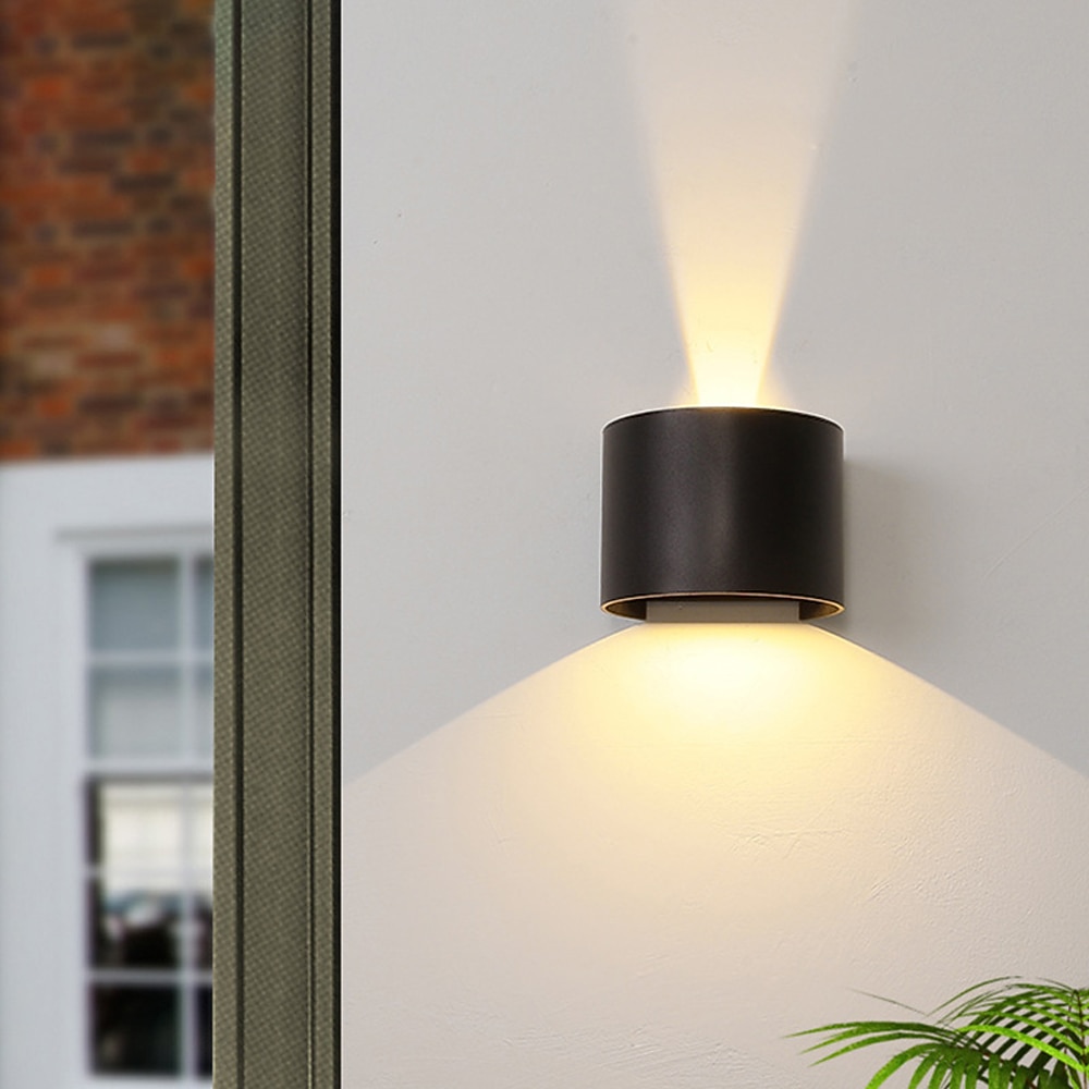 luz de pared exterior lámpara de pared led 12w fuente de luz doble impermeable ángulo luminoso ajustable blanco cálido / luz blanca lámpara de pared de dos colores ac85-265v 2026 - $71.99 –P1