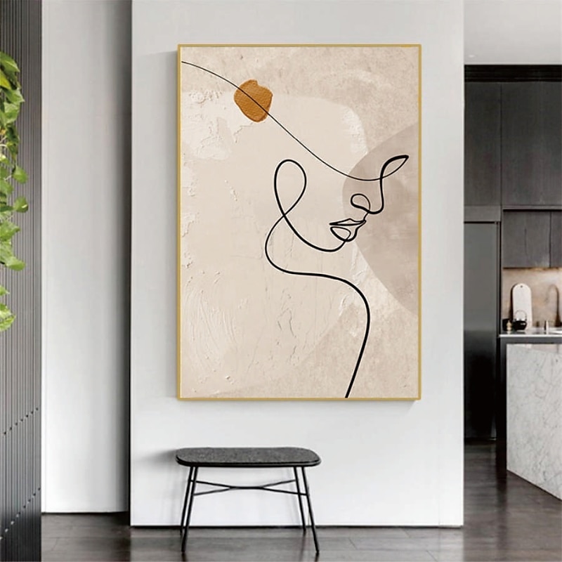 handgemaltes handgemachtes Ölgemälde elegante Dame Heimdekoration Dekor gerollte Leinwand Mode moderne Gemälde 2025 - $141.99 –P6