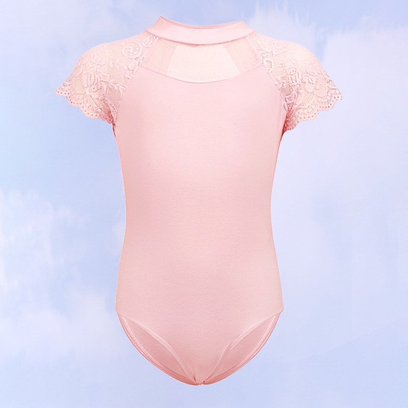 Ropa de Baile para Niños Ballet Leotardo / Pijama Mono Encaje Color Puro Corte Chica Entrenamiento Rendimiento Correas Cintura Alta Mezcla de Algodón 2025 - $20.99 –P1