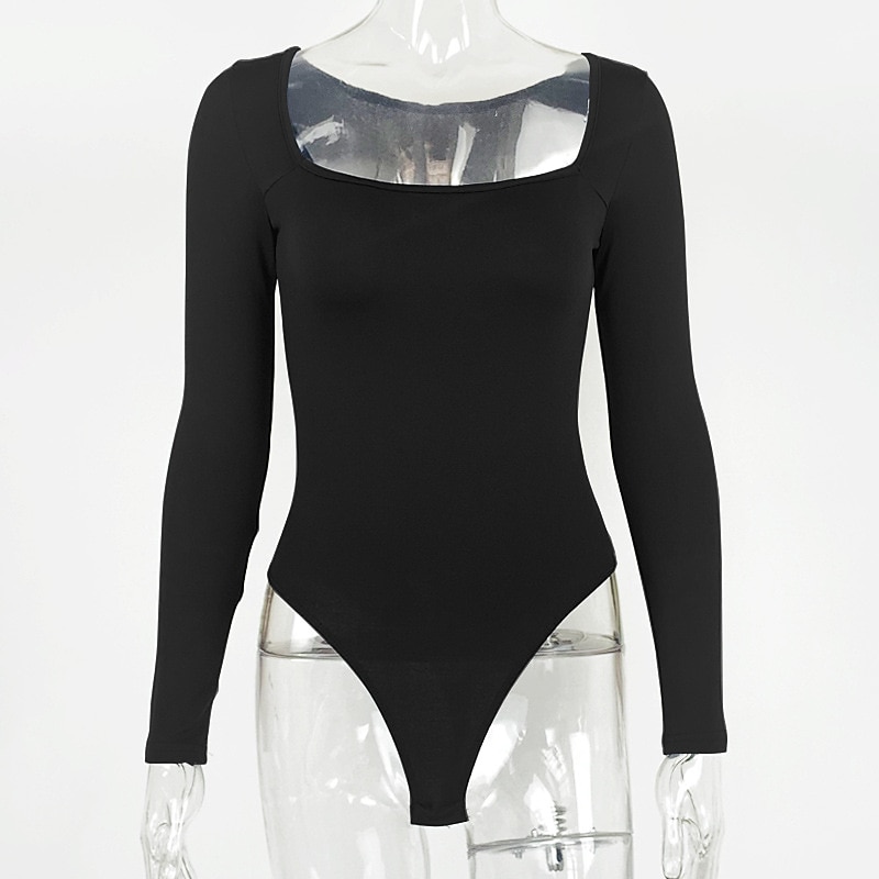 Latinamerikansk dans Trikot / Onesie Ren Färg Dam Träning Dagliga kläder Långärmad Polyester 2025 - $15.99 –P1