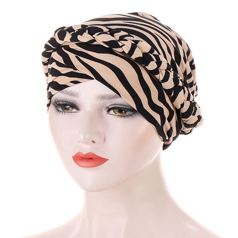 Lenço de turbante muçulmano com estampa de algodão para mulheres bonés islâmicos internos hijab lenços de cabeça de envoltório árabe femme musulman turbante mujer de 2025 por $11.99 –P18