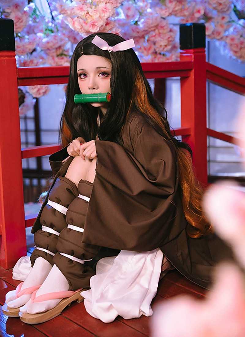 Kamado Nezuko Anime Στολές Ηρώων Σύνολα Κιμονό Κοστούμια Cosplay Επίστρωση Εσώρουχα Επιγονατίδες Για Γυναικεία Ενήλικες 2025 - $76.99 –P15