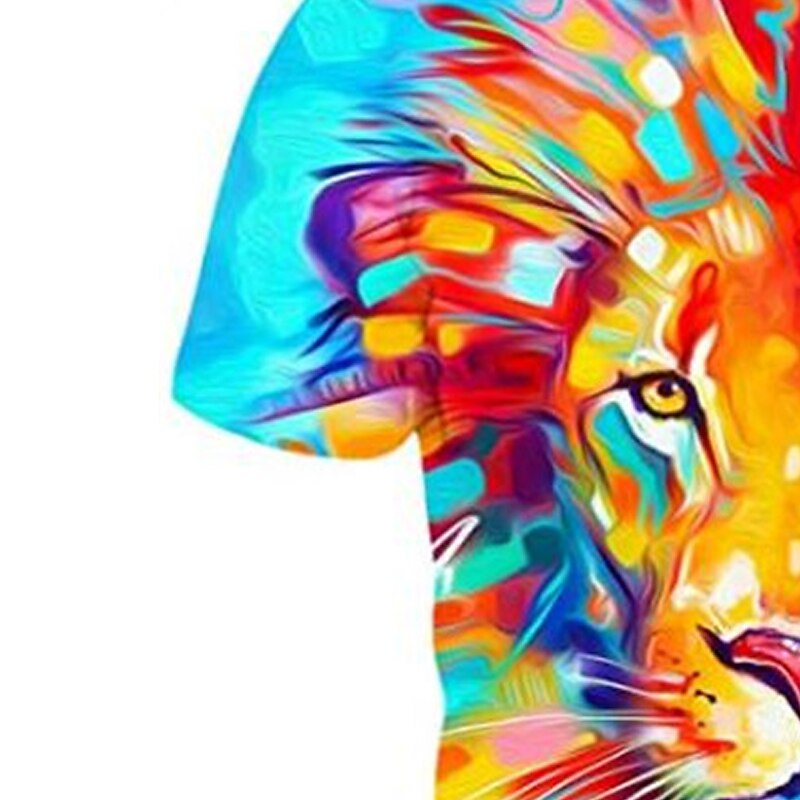 Pojkar 3D Djur Lejon T-shirt Kortärmad 3D-tryck Sommar Vår Aktiv Sport Mode Polyester Barn 3-12 år Utomhus Dagligen Normal 2025 - $11.99 –P5
