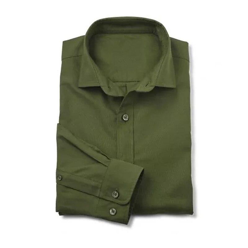Herren Oberhemd Kragenhemd Knopfhemd Grafik-Drucke Hochzeit Arbeit Armeegrün Kaffee Langarm Umlegekragen Frühling, Herbst, Winter, Sommer Bekleidung Button-Down 2025 - $28.99 –P2