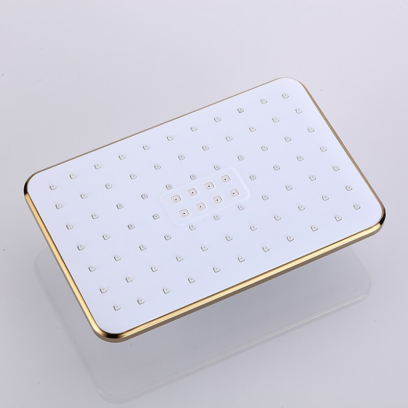 sistema de ducha juego de grifería montado en la pared, cabezal de ducha de lluvia de 9 pulgadas ducha de mano rociador de mano con soporte acabados electrochapados/pintados montaje interior válvula de cerámica ducha de baño 2025 - $333.79 –P6