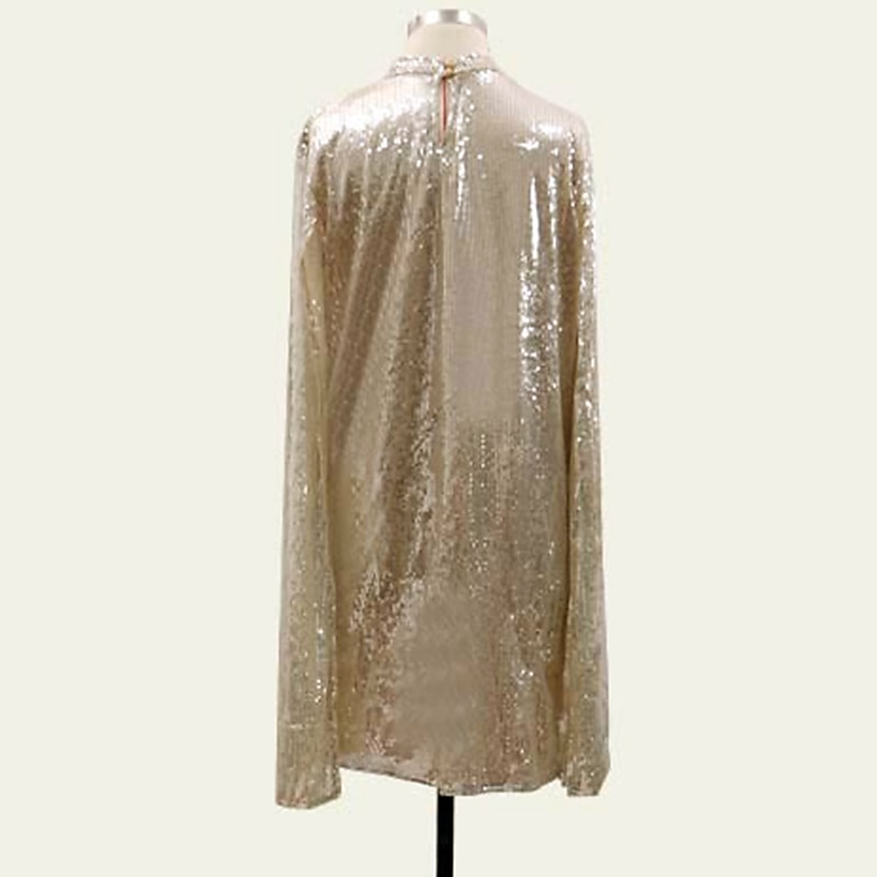 Elegancja Ryczące 20s 1920 roku Nad kolano Sukienka w stylu lat 20-tych Sukienka Peleryna Rękawy Splicie Gość weselny Cekiny Damskie Nowy Rok Walentynki Bal maskowy Ślub Gość weselny Wydarzenie 2025 - $60.99 –P6