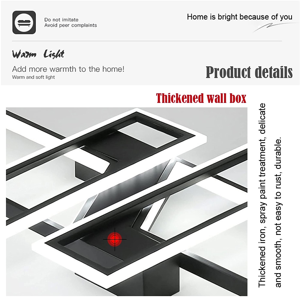 светодиодные потолочные светильники, 4 лампы, 90/120 см, встроенные светильники, светодиодные светильники в современном стиле, столовая, спальня, освещение 110-240 В, только затемнение с 2026 - $246.79 –P4