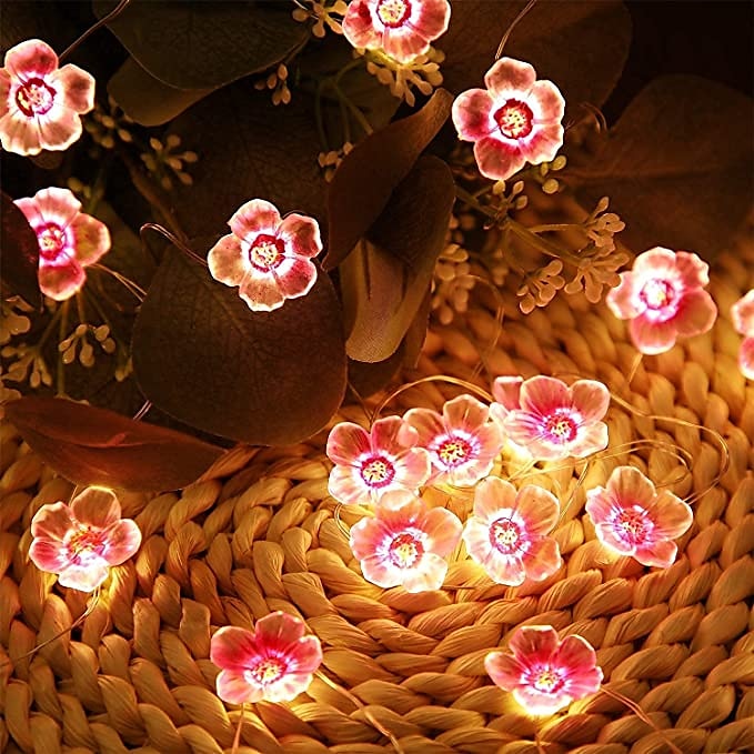solenergi kirsebærblomst lysstreng 4m 40led utendørs vanntett hage fe lys jule bryllupsfest uteplass helligdager balkong hjem dekorasjon 8 modus belysning 2025 - $23.99 –P7