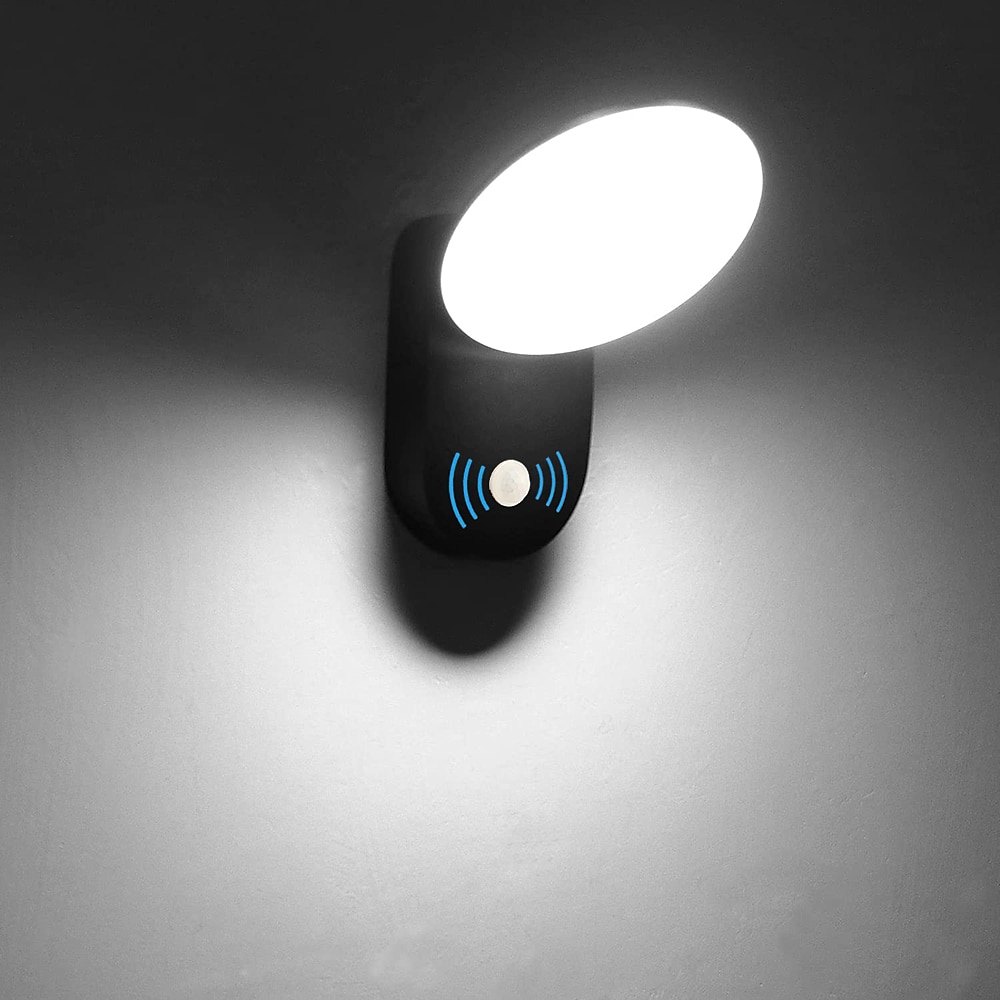 Sensor de movimiento de 12w, luz de pared para exteriores, control led, interruptor automático, reflector impermeable para exteriores, pasillo de jardín, terraza, puerta interior para exteriores, 2025 - $99.99 –P5