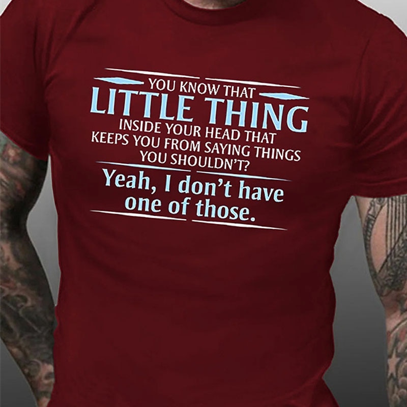 Voor heren Grafisch Brief T-shirt Informele stijl 100% katoen Korte mouw Grafisch Shirt Zwart Rood Marineblauw Comfortabel T-shirt Straat Casual Modeontwerper kleding 2025 - $15.99 –P4