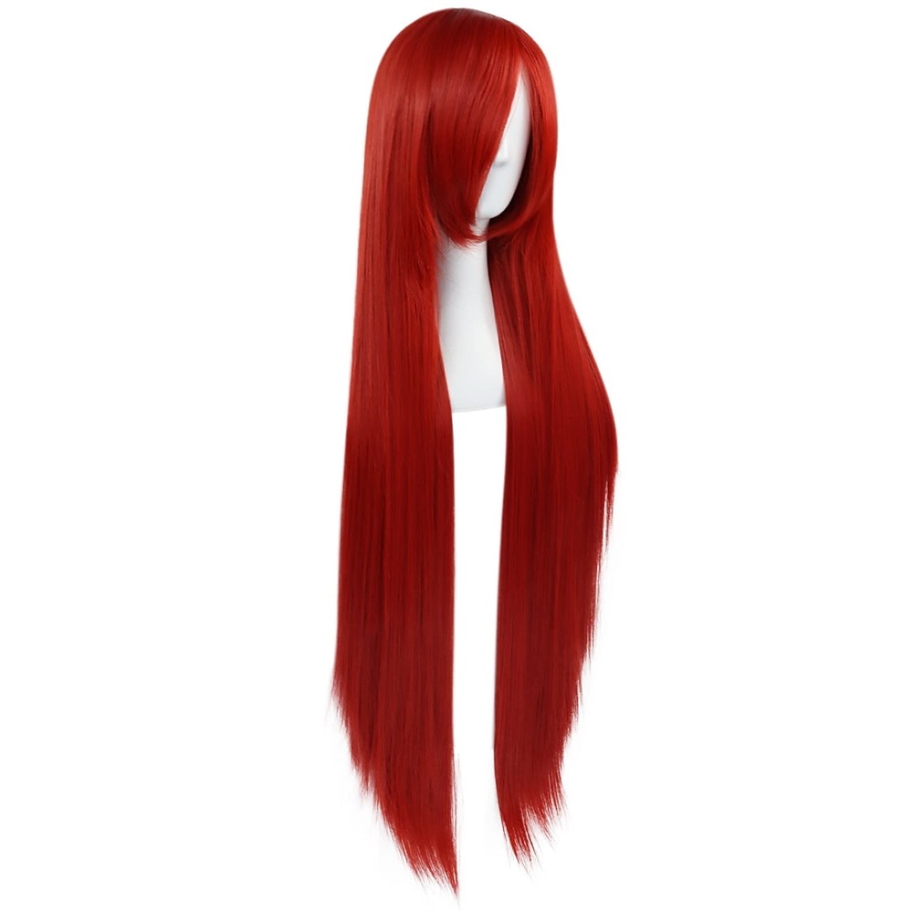 Parrucca Lunga Verde Scuro di 100 cm con Frangia Parrucca Liscia Cosplay per Donne Ragazze Uomini Ragazzi Parrucca di Capelli Sintetici Costume per Anime Parrucche di Halloween Parrucche per il del 2025 a $31.99 –P16