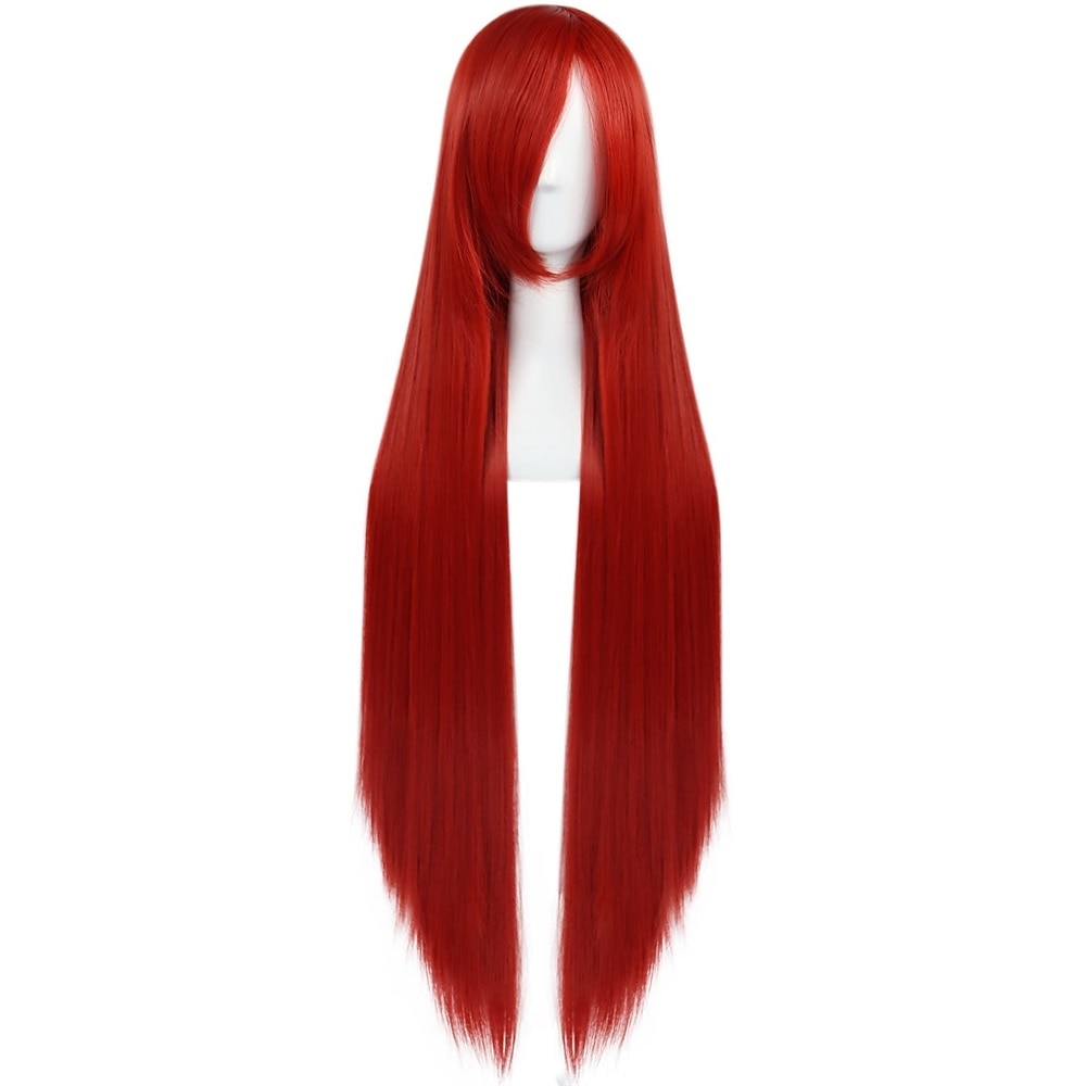 Parrucca Lunga Verde Scuro di 100 cm con Frangia Parrucca Liscia Cosplay per Donne Ragazze Uomini Ragazzi Parrucca di Capelli Sintetici Costume per Anime Parrucche di Halloween Parrucche per il del 2025 a $31.99 –P14