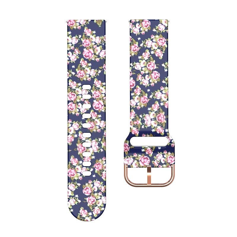 Pulseira de Smartwatch Compatível com Fitbit Versa 2 / Versa Lite / Versa SE / Versa Silicone Relógio inteligente Alça Impermeável Ajustável Respirável Estampado Floral Substituição Pulseira de 2025 por $13.99 –P17