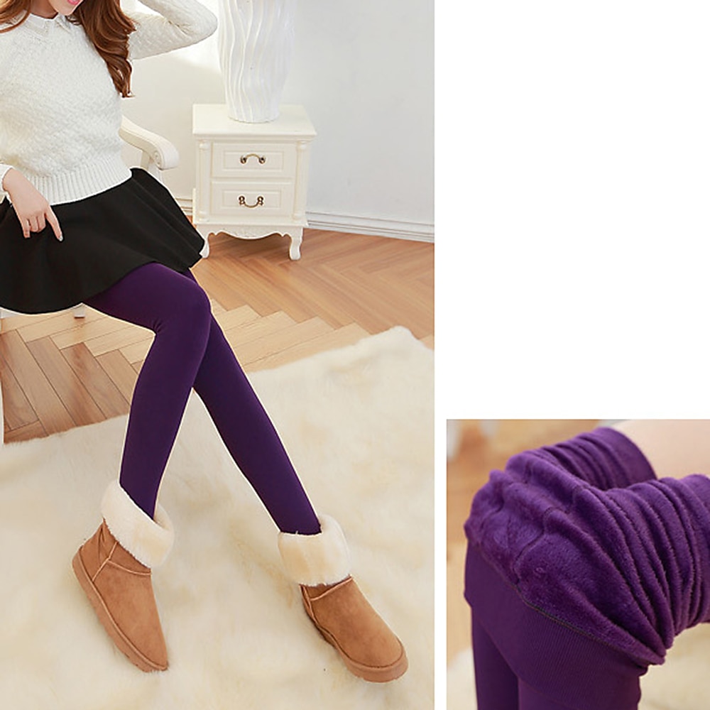 Mujer Pantalones de lana Medias Plano Media cintura Longitud total Negro Otoño invierno 2025 - $12.99 –P19