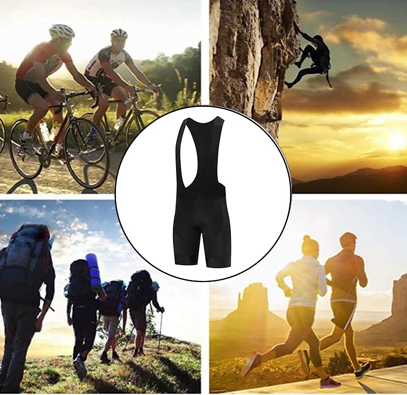 Herre Bib Shorts 3D polstret shorts Sykkel Shorts Bunner Semi-formsydd Fjellsykling Veisykling sport Pustende Hurtigtørkende Fukttransport Bekvem Svart Gul Lycra Klær Avanceret Sykkelklær 2025 - $27.99 –P10