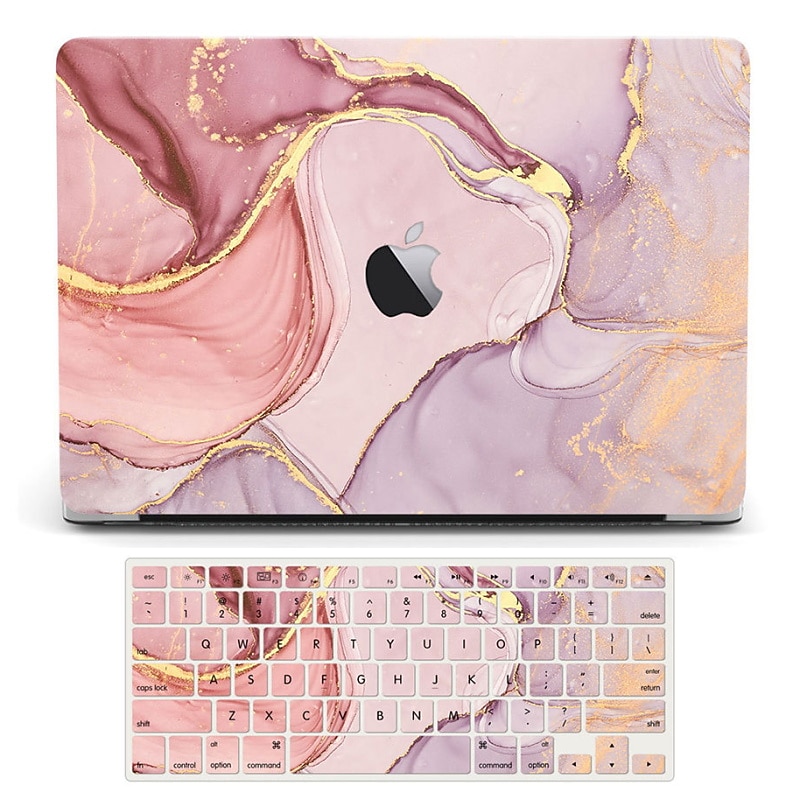 capa para macbook air touch id retina display laptop capa dura de plástico com capas de teclado para 2021 2020 2019 2018 a2337 a2179 a1932 de 2025 por $24.99 –P1