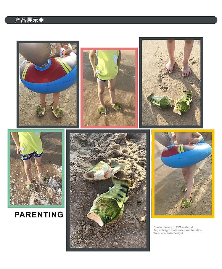fiskformade tofflor för män - roliga 3d-flip flops för män och kvinnor, nyhet sommarstrandsandaler, fritidskläder inomhus/utomhus 2025 - $19.99 –P1