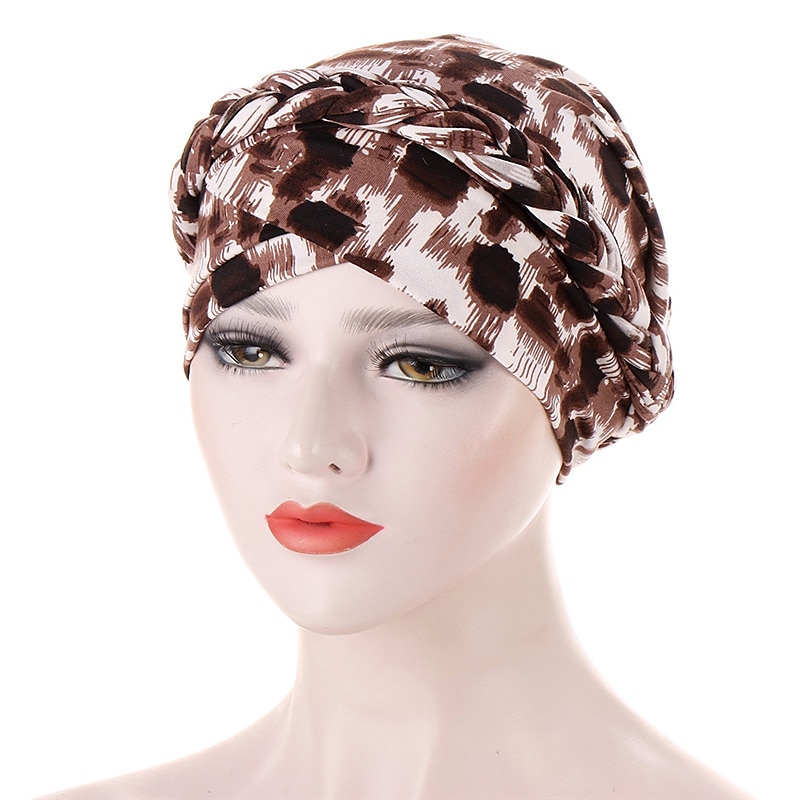 Lenço de turbante muçulmano com estampa de algodão para mulheres bonés islâmicos internos hijab lenços de cabeça de envoltório árabe femme musulman turbante mujer de 2025 por $11.99 –P17