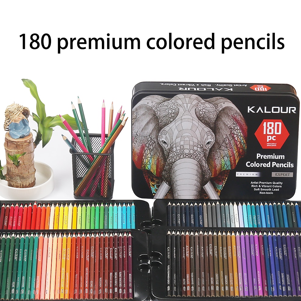 180 Pcs Professional Colored Pencils, Drawing Pencils Lead 3.0mm, Tin Box Package, 180 Colors Set Wood Colored Pencils for Adult Artists., Back to School Gift 2026 - $76.99 –P4