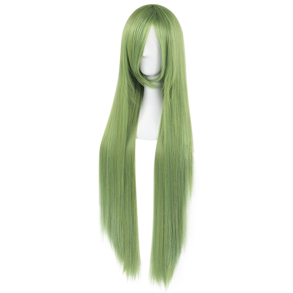 Parrucca Lunga Verde Scuro di 100 cm con Frangia Parrucca Liscia Cosplay per Donne Ragazze Uomini Ragazzi Parrucca di Capelli Sintetici Costume per Anime Parrucche di Halloween Parrucche per il del 2025 a $31.99 –P10