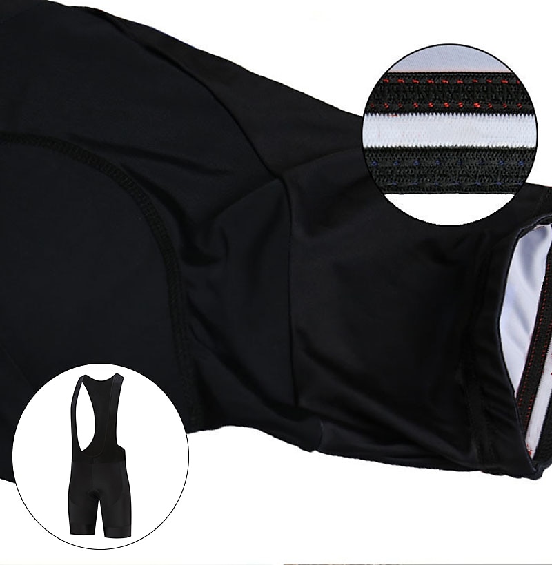 Herre Bib Shorts 3D polstret shorts Sykkel Shorts Bunner Semi-formsydd Fjellsykling Veisykling sport Pustende Hurtigtørkende Fukttransport Bekvem Svart Gul Lycra Klær Avanceret Sykkelklær 2025 - $27.99 –P9