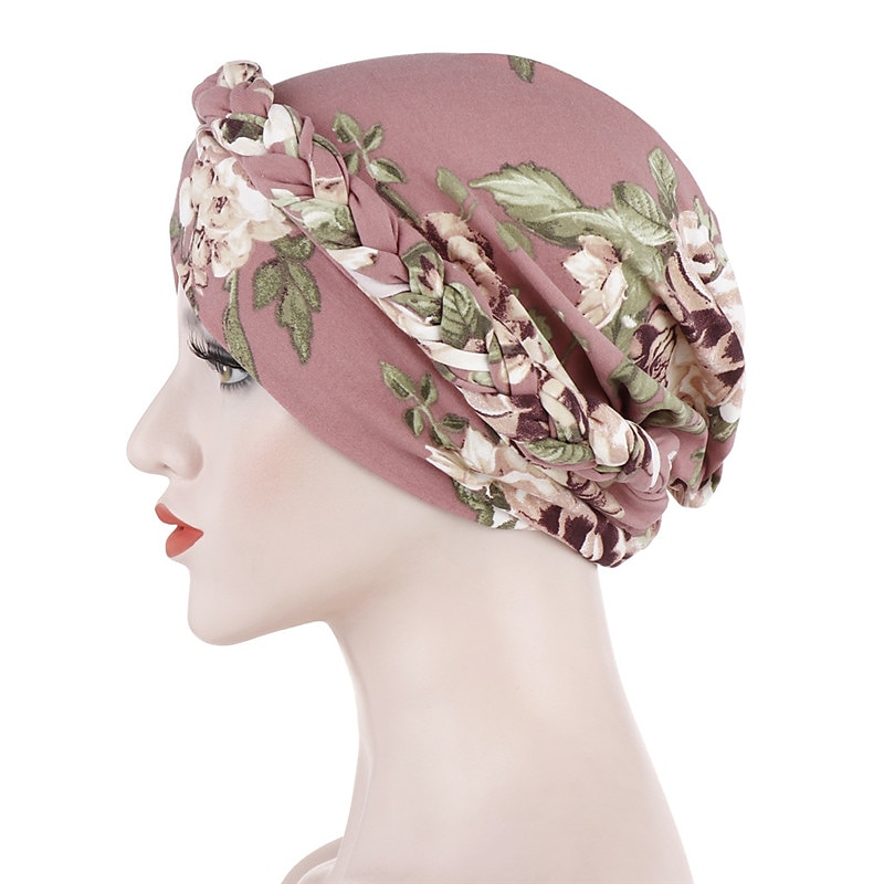 Lenço de turbante muçulmano com estampa de algodão para mulheres bonés islâmicos internos hijab lenços de cabeça de envoltório árabe femme musulman turbante mujer de 2025 por $11.99 –P3