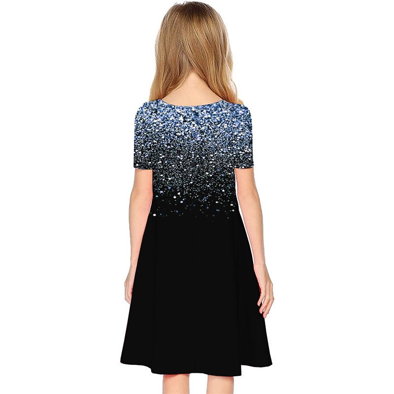 Mädchen' 3D Graphic Kleid Kurzarm 3D-Druck Sommer Frühling Urlaub Täglich Festtage Kuschelig Brautkleider schlicht Süß kinderkleidung 3-12 Jahre A Linie Kleid Übers Knie Regular Fit 2026 - $15.99 –P10