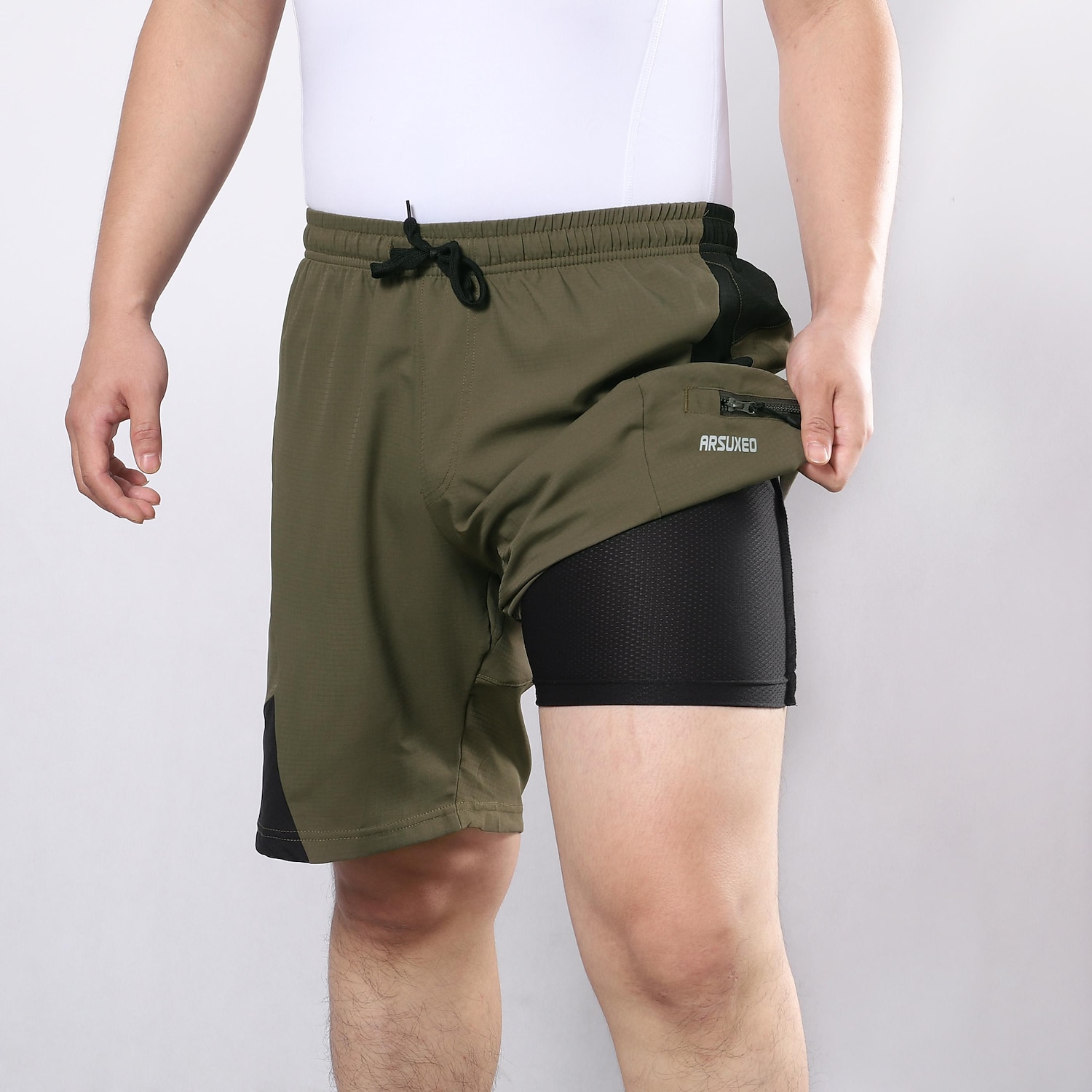 Arsuxeo Per uomo Pantaloncini per MTB Pantaloncini da ciclismo Pantaloncini da bici Bicicletta Pantaloncini Pantaloncini per MTB Adattabile Ciclismo da montagna Cicismo su strada Gli sport Pad 3D del 2025 a $41.99 –P1