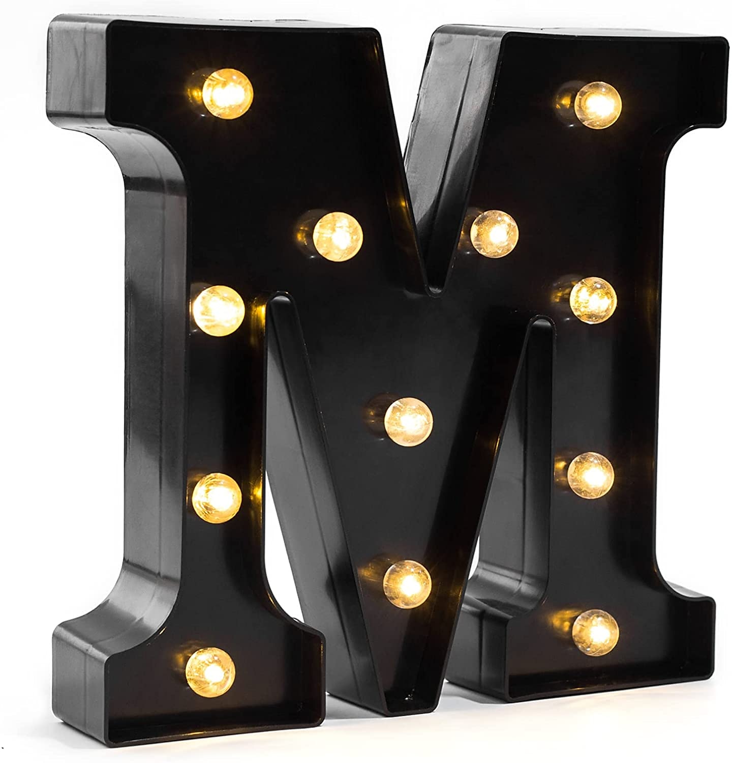 lettere a led luci 26 alfabeto & lampade arabe decorative nere a batteria per feste di matrimonio, compleanno, casa, bar (nero freddo) di nuova concezione del 2025 a $11.99 –P18