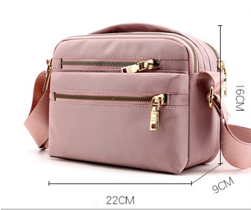Dame Crossbodyvesker Nylon Daglig Helfarge Svart Rosa Blå 2025 - $24.99 –P3