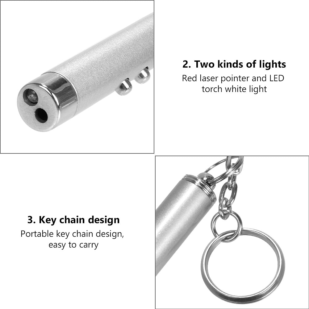 3PCS Laser Pointer Toy Mini Cat Dog Fun Pointer Red Light Laser LED Training Torch Pet Toys Pen 2-In-1 Cat Pet Toy Red Laser Light LED Pointer 2025 - $15.49 –P8