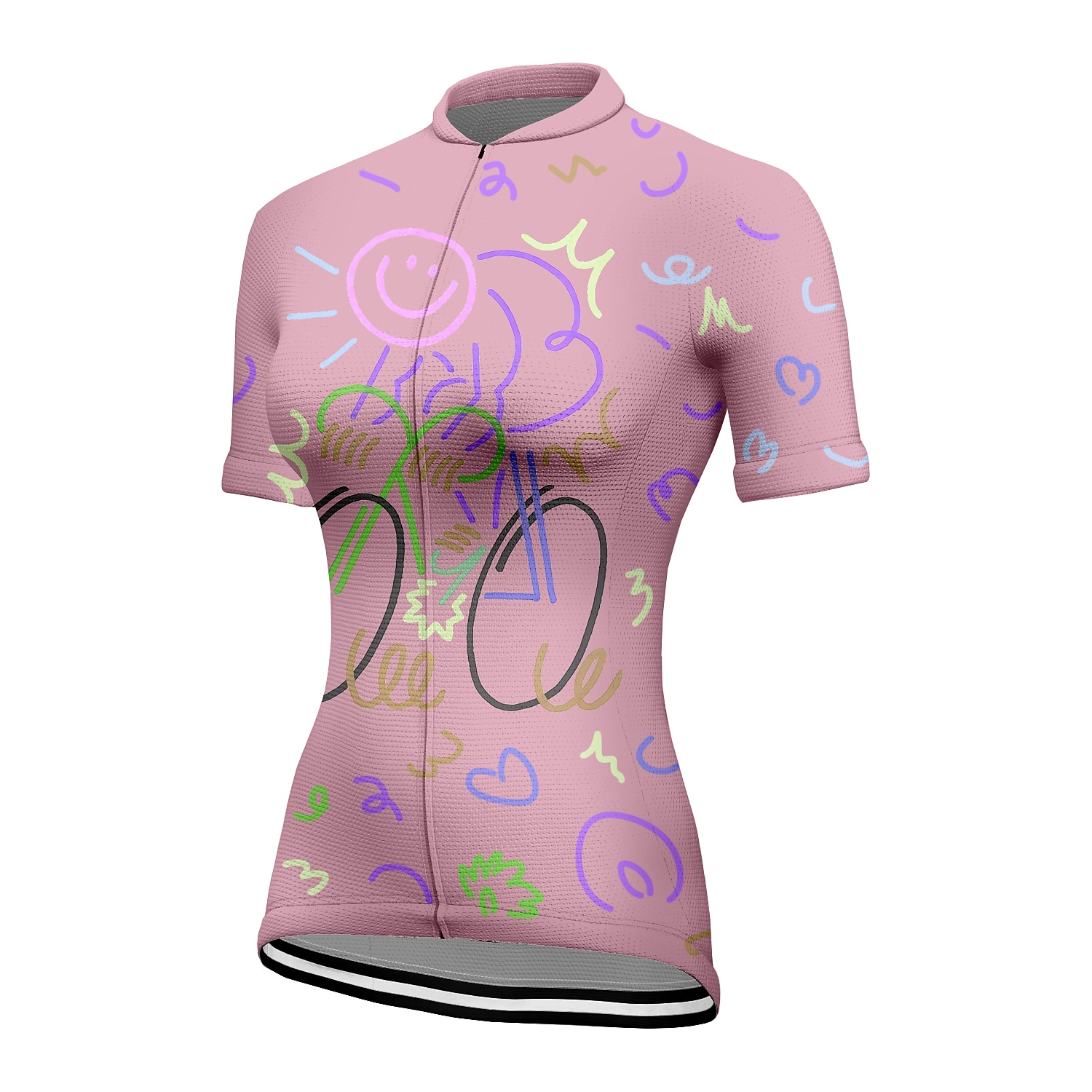 Women's Cycling Jersey Graffiti Short Sleeve Bike Jersey Top with 3 Rear Pockets Mountain Bike MTB Road Bike Cycling Quick Dry Reflective Strips Back Pocket Moisture Wicking Sports Pink Purple Green 2026 - $30.99 –P5