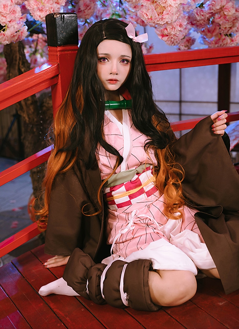 Kamado Nezuko Anime Στολές Ηρώων Σύνολα Κιμονό Κοστούμια Cosplay Επίστρωση Εσώρουχα Επιγονατίδες Για Γυναικεία Ενήλικες 2025 - $76.99 –P17
