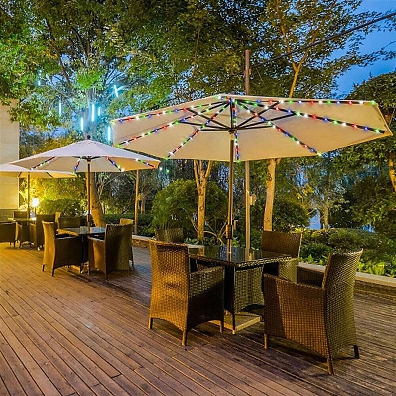 patio sateenvarjo valot aurinkoenergialla toimiva 104 lediä johdoton ulkovalaistus takapihalle sateenvarjo ulkopuutarha sisustus 2025 - $25.99 -P6