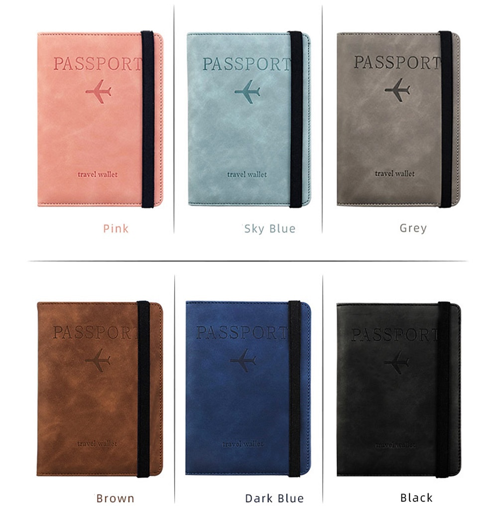 Rfid Passport Bag Pu Leather Multi-function Can Put Sim Card Id Bag Leather Case Passport Holder 2025 - $11.99 –P2