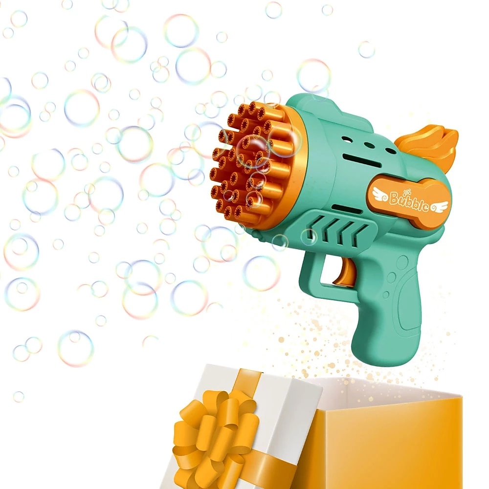 raket bubbelpistol 29 håls automatisk såpbubblor maskin utomhusleksak för barn födelsedagspresenter bröllopsfest sommarpojkar present 2025 - $21.99 –P7