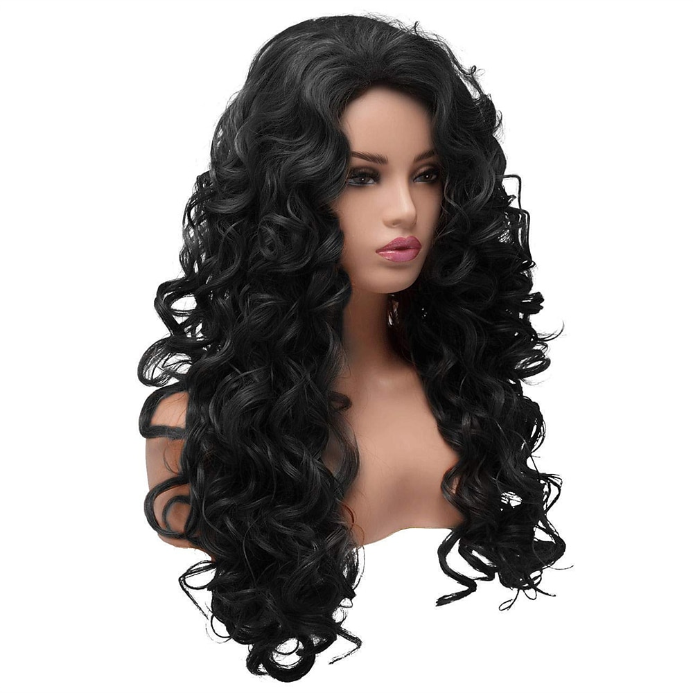 Long Hair Curly Wavy Full Head Wigs for Women Cosplay Party Hairpiece Halloween Wigs 2025 - $24.99 –P7
