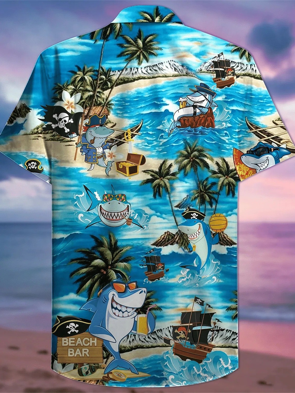 Per uomo Squalo Prodotti per pesci Palma Maglietta informale Camicia hawaiana Camicia da campo Maniche corte Camicia Collo ripiegabile Hawaiano Originale Informale Per uscire A B C Stampa 3D S M L del 2025 a $24.99 –P5