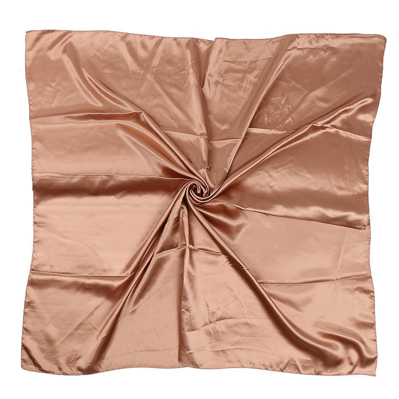 1 pz 90*90 cm colori solidi fazzoletto da collo sciarpa del hijab per le donne raso di seta della fascia dei capelli sciarpe femminile scialli quadrati testa sciarpe per le signore del 2025 a $9.49 –P6